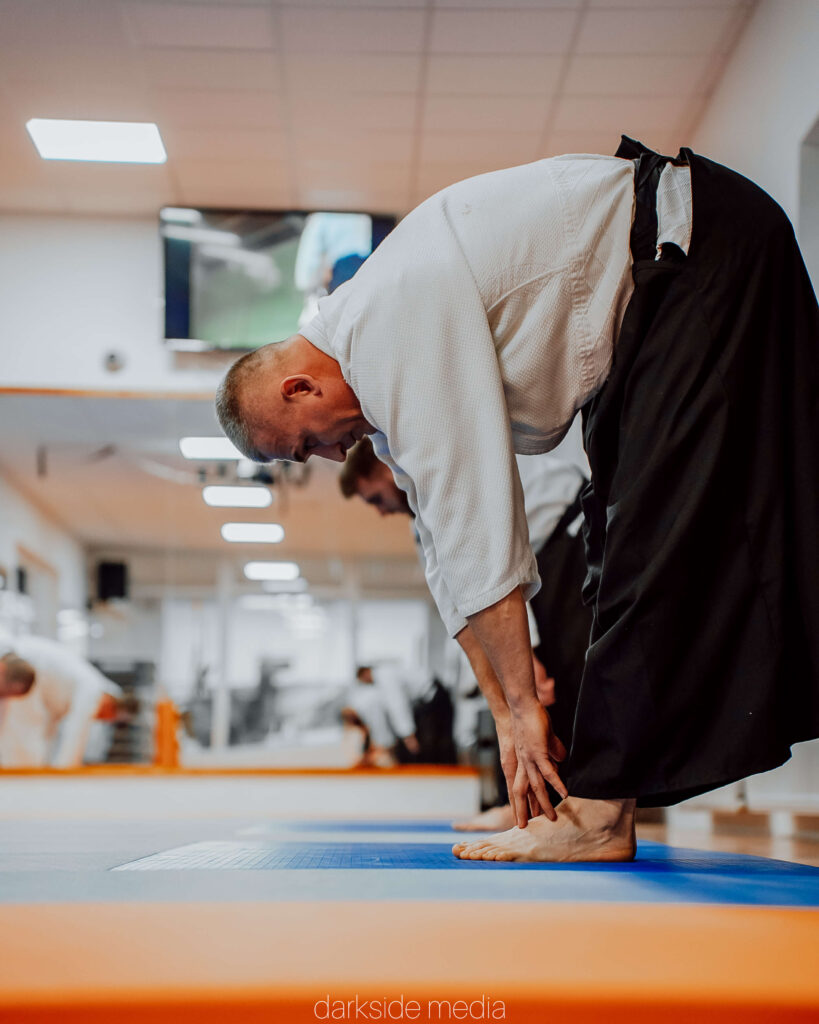 Aikido bemelegítés a Kalocsai Aikido Dojóban